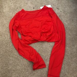 NWT Buffbunny Knotty crop long sleeve
